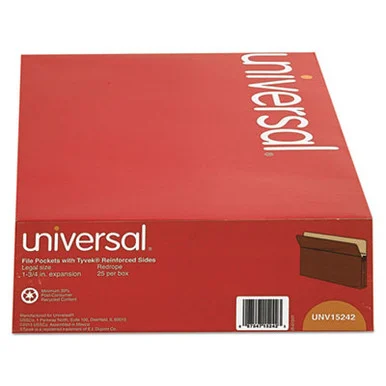 198613__26838.1595353213.386.513.webp 1 3/4 Inch Expansion File Pockets, Straight Tab, Legal, Redrope/Manila, 25/Box