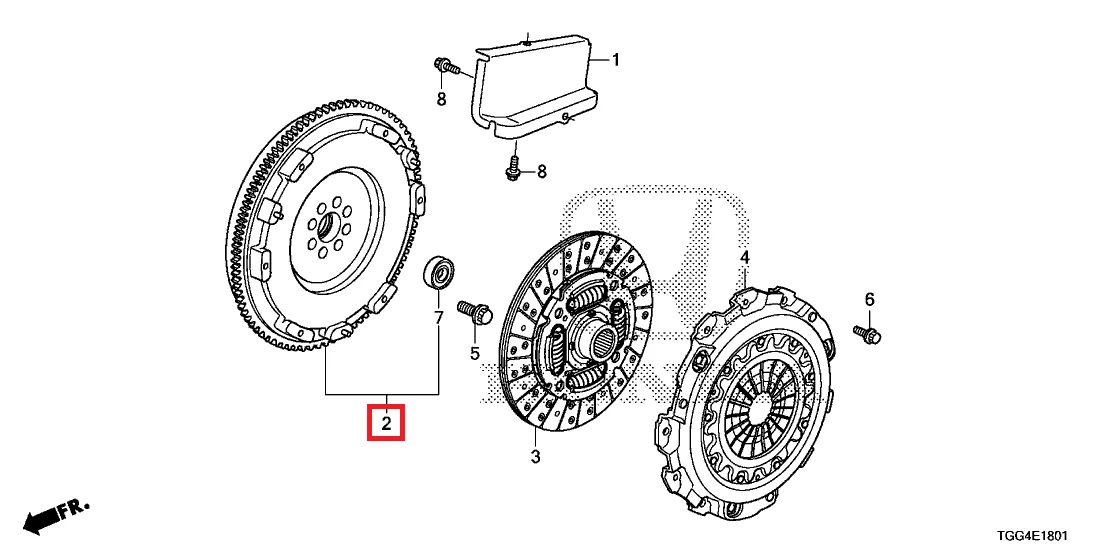 honda-oem-hon-22100-5de-013-158268456963.webp Honda OEM Flywheel | 2017-2021 Honda Civic Type-R (22100-5DE-013)